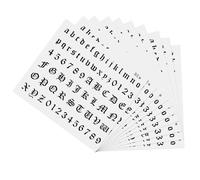 DOPENSPI 10 Sheet Gothic Temporary Tattoos, Fake Tattoos Alphabet Tattoo Stickers Small English Letters Numbers Temporary Tattoo for Women Men Finger Neck Body