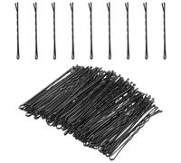 DOPENSPI 100PCS 7cm Bobby Pins Brown, Hair Pins Hair Grips Kirby Grips Waved Clips Accessories for Women Girls for Thick Thin Long Short Wavy Curly Daily Wearing Casual Travel Weddings Party(Black)