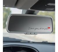 DOPENSPI 10Pack I Love You Drive Safe Mirror Sticker, Black Cute Car Decal for Rearview Mirror Waterproof I Love You Drive Safe Car Stickers Cars Accessories for Women Men Cars Decor