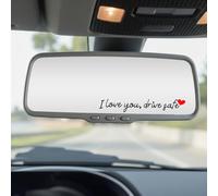 DOPENSPI 10Pack I Love You Drive Safe Mirror Sticker, Black Cute Car Decal for Rearview Mirror Waterproof I Love You Drive Safe Car Stickers Cars Accessories for Women Men Cars Decor