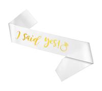 DOPENSPI 1PCS I Said Yes Gold Sash, Engagement Sash Engagement Party Sashes Bridal Shower Sashes Future Mrs Sashs for Bride