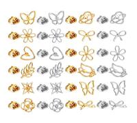 DOPENSPI 24PCS Women Brooch Lapel Pins, 12 Design Dainty Lapel Pins Flower Brooches Pin Silver Gold Safety Push Pin Buckle for hirt Hat Cardigan Sweater Decorate Tie Tacks