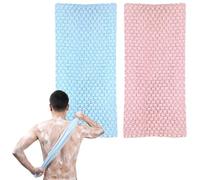 DOPENSPI 2PCS Japanese Exfoliating Towel, Exfoliating Shower Towel Japanese Body Back Scrubber Extra Long ExfoliatingWashcloth for Men Women Body Cleaning