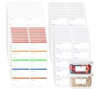 DOPENSPI 400 Pcs Freezer Labels, Easy Peel Off Food Labels Stickers Multicolor Waterproof Kitchen Label Organization for Containers Home Restaurant No Residue Removable Fridge Label (6x3cm)
