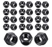 DOPENSPI 60PCS M4 Nuts, Black M4 Hex Nuts Nylon Insert Lock Nut With Thread Nut for Screws Washers Bolts Couplings Threaded Rods Adjustable Fasteners