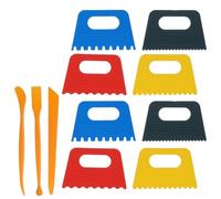 DOPENSPI 8PCS Plastic Paint Scraper Tool with 3PCS Scrapers, Paint Scrapers DIY Graffiti Oil Painting and Drawing Play Textured Art Supplies Tools for Plaster Arts for Texture Art on Canvas Pottery