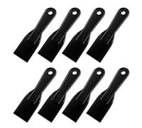 DOPENSPI 8PCS Plastic Putty Knife Scraper, 2 Inch Black Flexible Plastic Scraper Tool Paint Scrapers Tool Spreader Spackle for Taping Drywall Wall Painting Spackling Patching