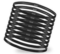 DOPENSPI 9 Pieces Thin Non-Slip Elastic Sport Headbands, Black Skinny Athletic Hair Bands Exercise Headbands for Women Men Sweatband for Yoga Football Basketball Soccer Tennis Running