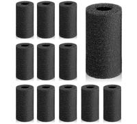 DOPENSPI Pack of 12 Filter Sponge, 8 cm Round Pre-Filter Sponge, 22 mm Hole Diameter, Aquarium Filter Accessories, Tank Pump, Aquarium Pre-Filter Sponge, Black Filter Sponge for Fish Shrimp
