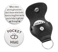 DOPENSPI Pocket Hug Token, Pockets Hug Keychain Coin Holder Pocket Keychain Long Distance Relationship Keepsake Thoughtful Gifts for Women Men Must Have Hugs Gifts