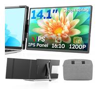 Dopesplay 14.1" Laptop Screen Extender, 1200P FHD IPS Dual Screen for 14-17" Laptops, USB-C/mini HDMI Portable Monitor Plug & Play Compatible with Win/Mac/Android/Switch