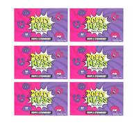 Dopey Heads | Dopey Bytes | HALAL | Crunchy Bytes | Grape & Strawberry Flavour | Theatre Box | Tiny Candy | Pack of 6 | Weight 140g (4.93 oz) Each - Grape & Strawberry
