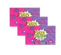 Dopey Heads | Dopey Bytes | HALAL | Crunchy Bytes | Grape & Strawberry Flavour | Theatre Box | Tiny Candy | Pack of 3 | Weight 140g (4.93 oz) Each - Grape & Strawberry