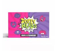 Dopey Heads | Dopey Bytes | HALAL | Grape & Strawberry Bytes | Crunchy | Grape & Strawberry Flavour | Theatre Box | Tiny Candy | Pack of 1 | Weight 140g (4.93 oz) Each