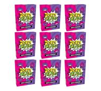 Dopey Heads | Dopey Bytes | HALAL | Grape & Strawberry | Crunchy Bytes | Grape | Strawberry | Tiny Candy | Pack of 9 | Weight 40g (1.41 oz) Each - Grape & Strawberry