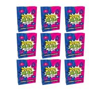 Dopey Heads | Dopey Bytes | HALAL | Strawberry & Blue Raspberry Bytes | Crunchy Bytes | Blue Raspberry | Strawberry | Tiny Candy | Pack of 9 | Weight 40g (1.41 oz) Each - Strawberry & Blue Raspberry