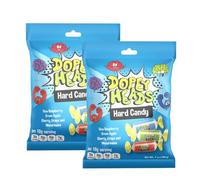 Dopey Heads | HALAL | Assorted Hard Candy | Five Flavours | Blue Raspberry | Apple | Cherry | Grape | Watermelon | Pack of 2 | Weight 198g (7 oz) Each (Assorted Hard Candy)