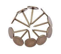Dophee 100Pcs Flat Upholstery Nails Tacks Iron 0.43"x0.67" Vintage Style Studs Tacks Pins for Furniture Sofa Door Decoration
