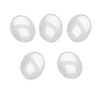 Dophee 10PCS Transparent Oval Glass Cabochon Clear Oval Glass Dome Flat Back Crystal Cabochons for Jewelry Making Photo Pendant Necklaces Craft DIY, 40x30mm