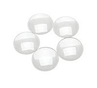 Dophee 20PCS Clear Glass Dome Cabochon, Transparent Glass Cabochons 40mm Half Round Cabochon Covers for Photo Pendant Necklaces Craft Jewelry Making