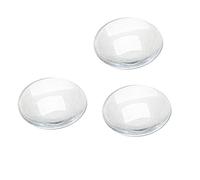 Dophee 30Pcs Crystal Clear Round Cabochon Flat Back Glass Dome Tile Jewellery Making,18mm