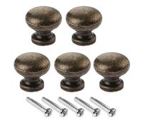 Dophee 5PCS Mini Drawer Knobs, 19x17mm Round Knobs Pull Handle Zinc Alloy Single Hole Cabinet Knobs for Decorative Gift Jewelry Box Cupboard Furniture with Screws