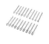 Dophee Diamond Grinding Burr Bit, 20PCS Diamond Burr Set Rotary Tools Accessories with 1/8 Inch Shank for Stone Carving, DIY Grinding, Polishing, Engraving Rocks, Jewelry, Glass, Ceramics