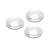 Dophee Transparent Glass Cabochons, 30mm Flat Back Glass Dome Tile 20PCS Crystal Clear Round Cabochons for Jewellery Making Photo Pendant Necklaces Craft