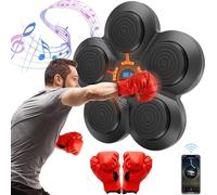DOPIAZ Music Boxing Machine,Wall Mounted Smart Bluetooth Boxing Machine with LED Display,Wall Target Music Boxer with Boxing Gloves & Adjustable Light Jumping Speed for Kids Adults Gifts