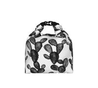 DOPKLNA Paddle Cactus Blackest Black, Insulated Lunch Bag - Portable Roll Top Cool Bag, Reusable Cooler for Women & Men