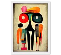 Doppelganger33 LTD Abstract Colourful Pop Art People Artwork Framed Wall Art Print A4