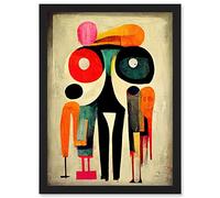 Doppelganger33 LTD Abstract Colourful Pop Art People Artwork Framed Wall Art Print A4