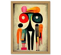 Doppelganger33 LTD Abstract Colourful Pop Art People Artwork Framed Wall Art Print A4