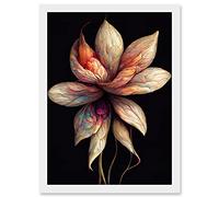 Doppelganger33 LTD Abstract Flower Display On Dark Background Artwork Framed A3 Wall Art Print