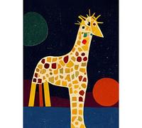 Doppelganger33 LTD Abstract Giraffe Surreal Cubism Large Wall Art Poster Print Thick Paper 18X24 Inch