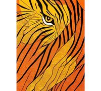 Doppelganger33 LTD Abstract Hidden Tiger Camouflage Large Wall Art Poster Print Thick Paper 18X24 Inch