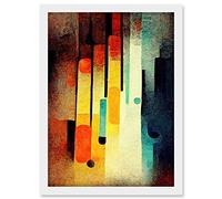 Doppelganger33 LTD Acid Jazz Retro Colourful Boho Abstract Artwork Framed A3 Wall Art Print