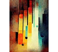 Doppelganger33 LTD Acid Jazz Retro Colourful Boho Abstract Large Wall Art Poster Print Thick Paper 18X24 Inch