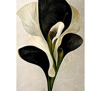 Doppelganger33 LTD Beautiful White Calla Lily Flower Abstract Bouquet Large Wall Art Poster Print Thick Paper 18X24 inch