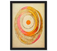 Doppelganger33 LTD Bohemian Style Abstract Dreamcatcher Concentric Circles In Soft Pastel Colours Artwork Framed Wall Art Print A4
