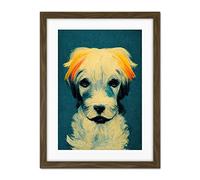 Doppelganger33 LTD Border Terrier Dog Artwork Framed Wall Art Print 18X24 Inch