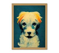 Doppelganger33 LTD Border Terrier Dog Artwork Framed Wall Art Print 18X24 Inch