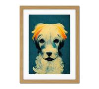 Doppelganger33 LTD Border Terrier Dog Artwork Framed Wall Art Print 18X24 Inch