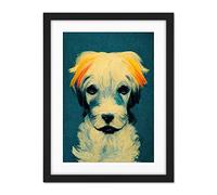 Doppelganger33 LTD Border Terrier Dog Artwork Framed Wall Art Print 18X24 Inch