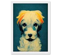 Doppelganger33 LTD Border Terrier Dog Artwork Framed Wall Art Print A4
