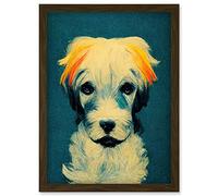 Doppelganger33 LTD Border Terrier Dog Artwork Framed Wall Art Print A4