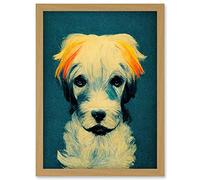 Doppelganger33 LTD Border Terrier Dog Artwork Framed Wall Art Print A4