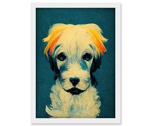 Doppelganger33 LTD Border Terrier Dog Artwork Framed Wall Art Print A4