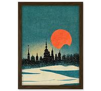 Doppelganger33 LTD Cathedral Saint Sophia Kiev Ukraine Winter Sunset Artwork Framed A3 Wall Art Print
