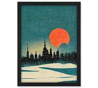 Doppelganger33 LTD Cathedral Saint Sophia Kiev Ukraine Winter Sunset Artwork Framed A3 Wall Art Print